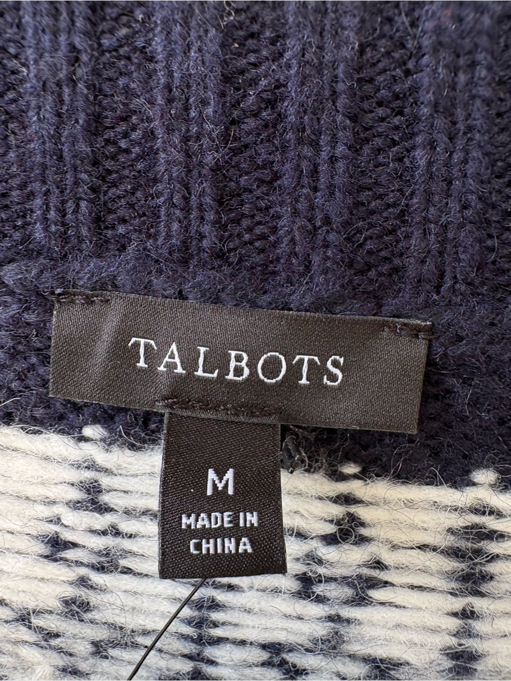 Talbots Embroidered Yoke Boatneck Pullover - Fair Isle Medium NWT - Picture 4 of 8